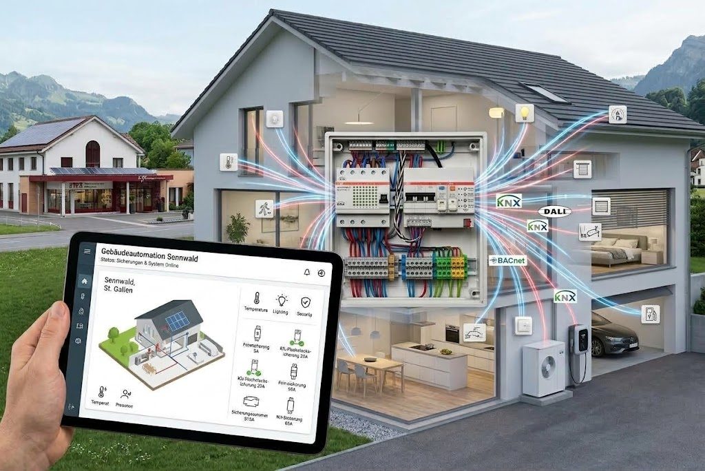 Moderne Elektroinstallation für Energieoptimierung und Sicherheit